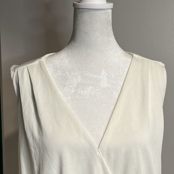 No 11 Las Angeles NWOT white front cross tank w/ stretch waist + long back small - Picture 5 of 8